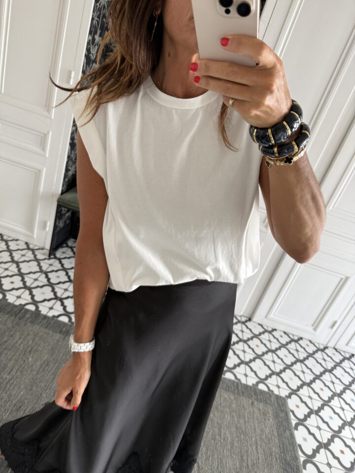 robe rayée kaki foncé