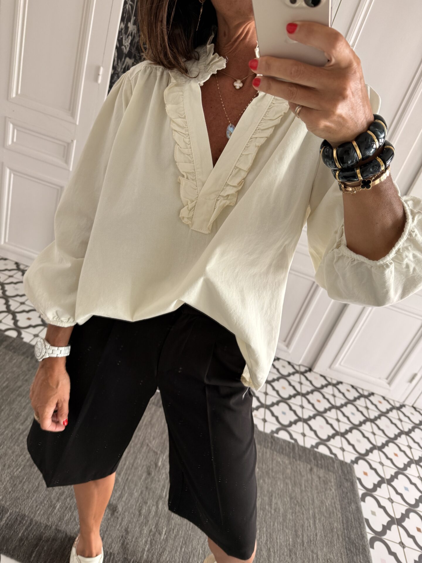 robe rayée kaki foncé