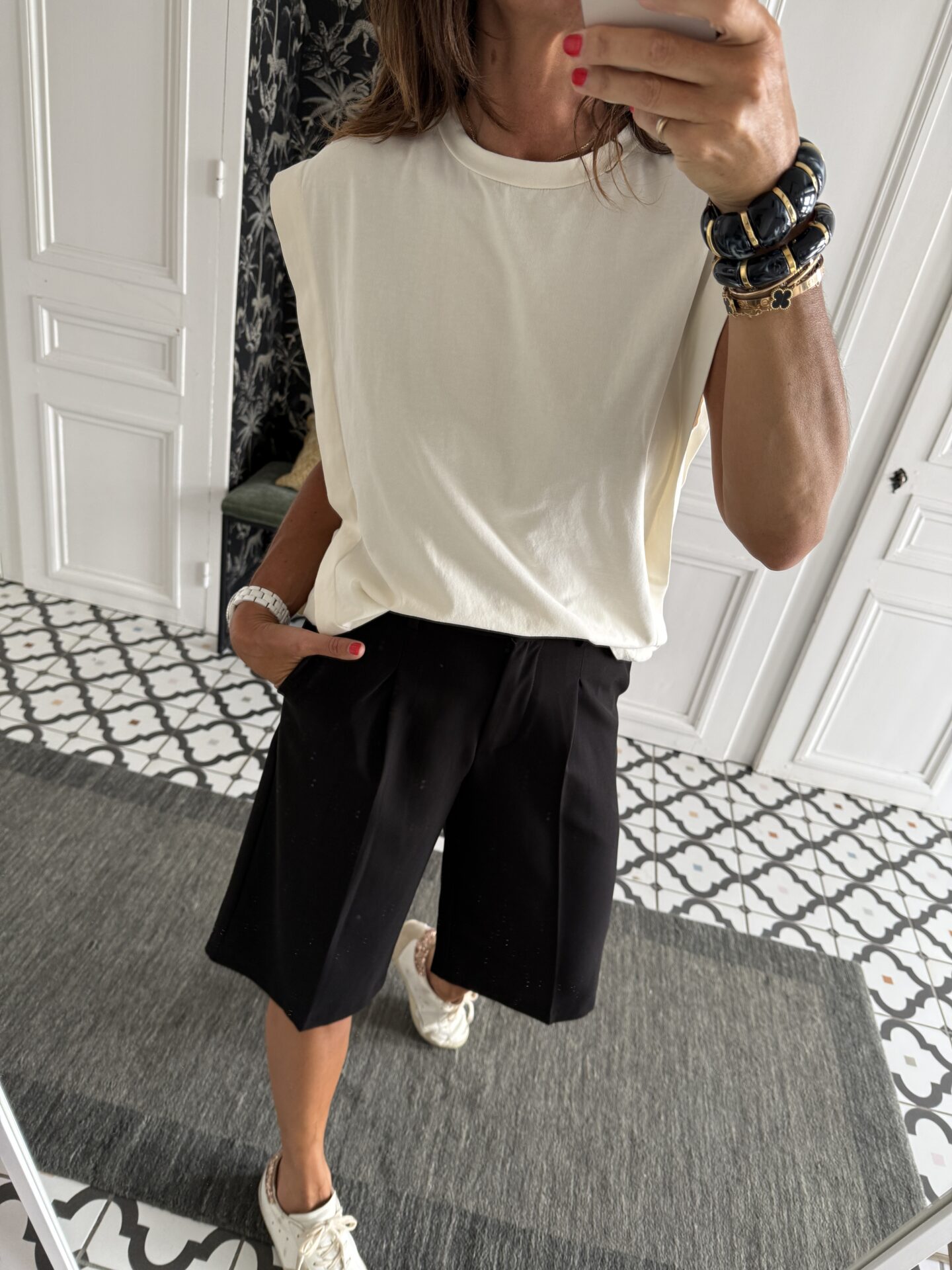 robe rayée kaki foncé