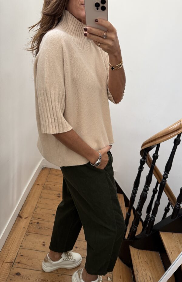 blouse johanna velours milleraies fin kaki