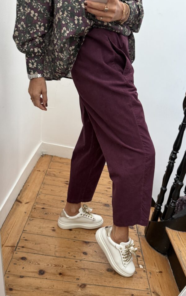 blouse johanna velours milleraies fin kaki