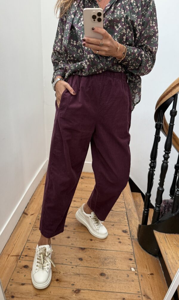 blouse johanna velours milleraies fin kaki