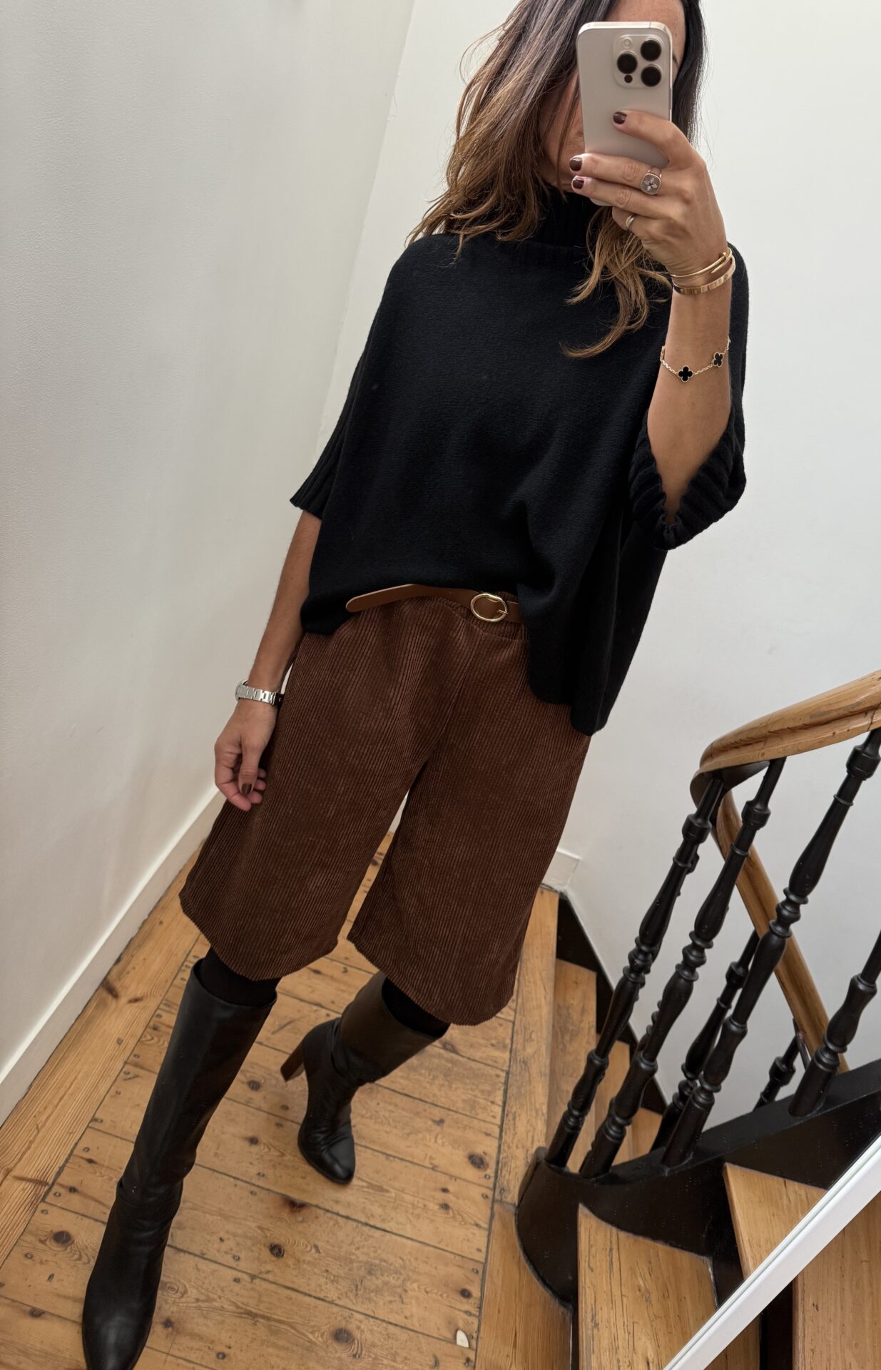 blouse johanna velours milleraies fin kaki