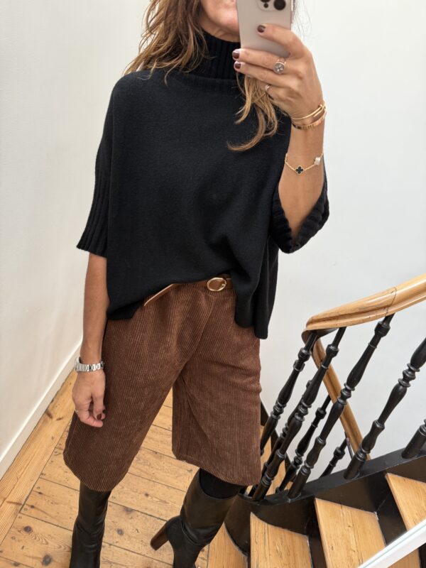 blouse johanna velours milleraies fin kaki