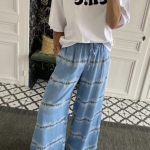 pantalon rose pinces basses fluide