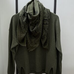 foulard bandana doux 2 kaki