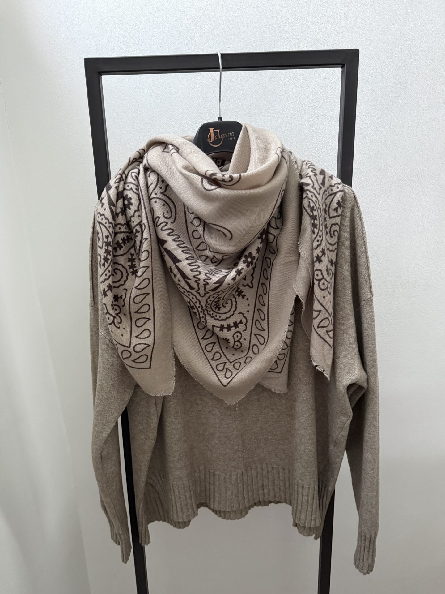 foulard bandana doux 2 kaki