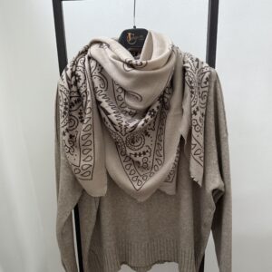 foulard bandana doux 2 kaki