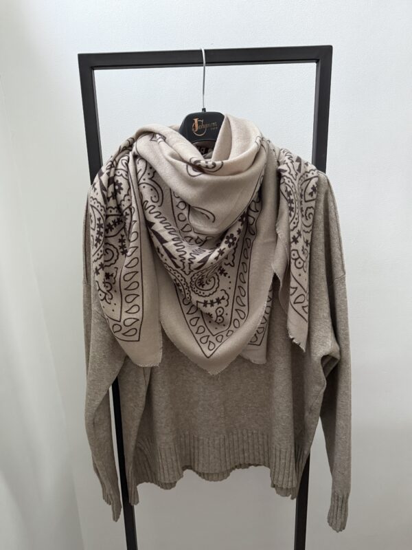 foulard bandana doux 2 kaki