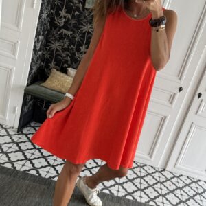 robe éponge orange