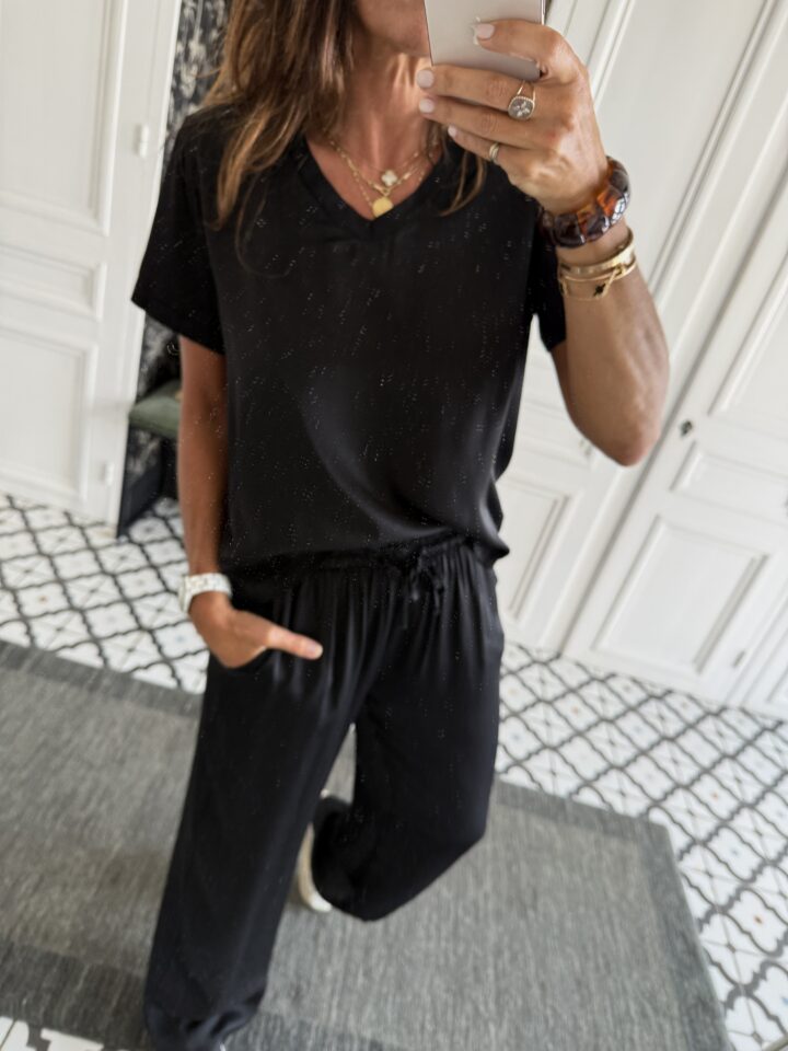 tee shirt satiné greige