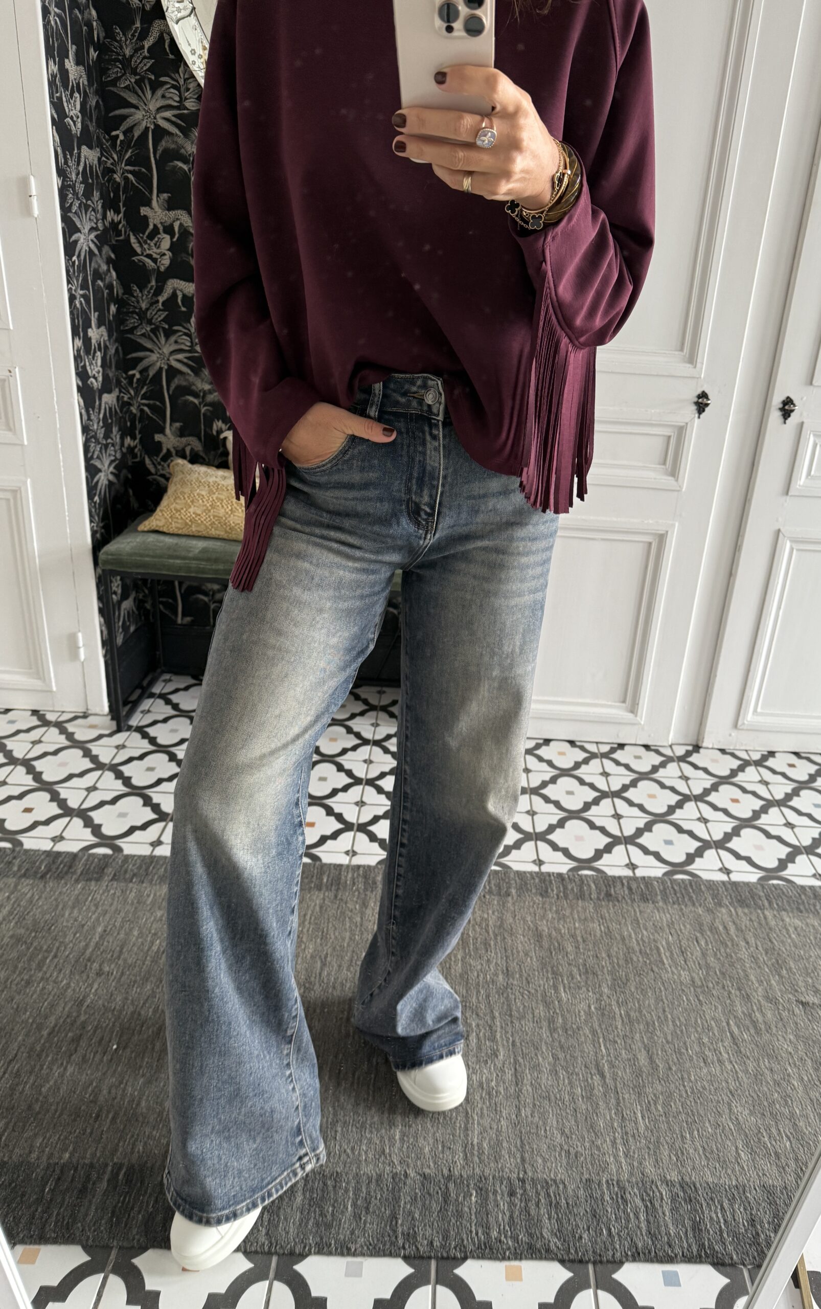 IMG_3484 jeans bleu gris large jambes longues