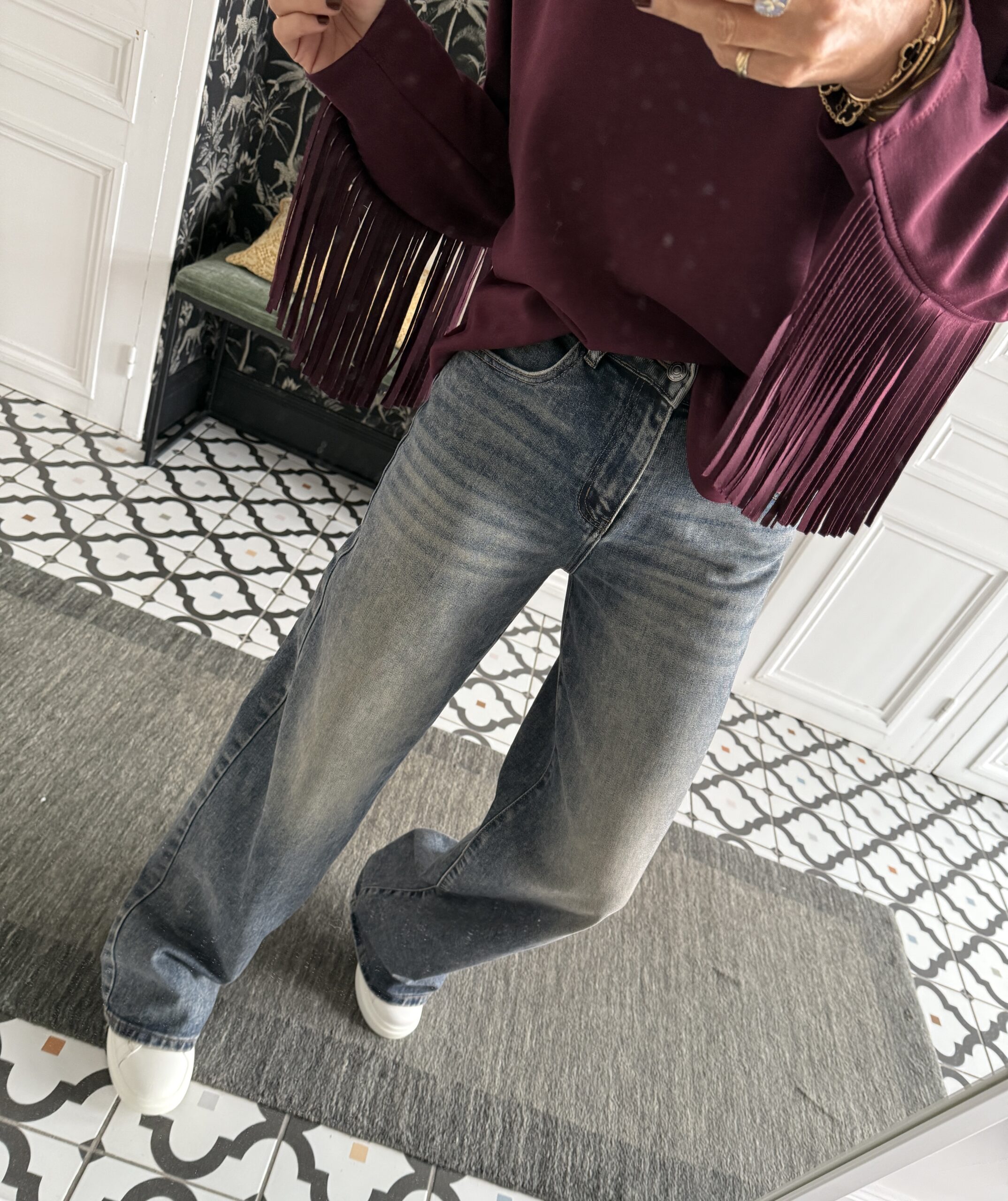 IMG_3486 jeans bleu gris large jambes longues