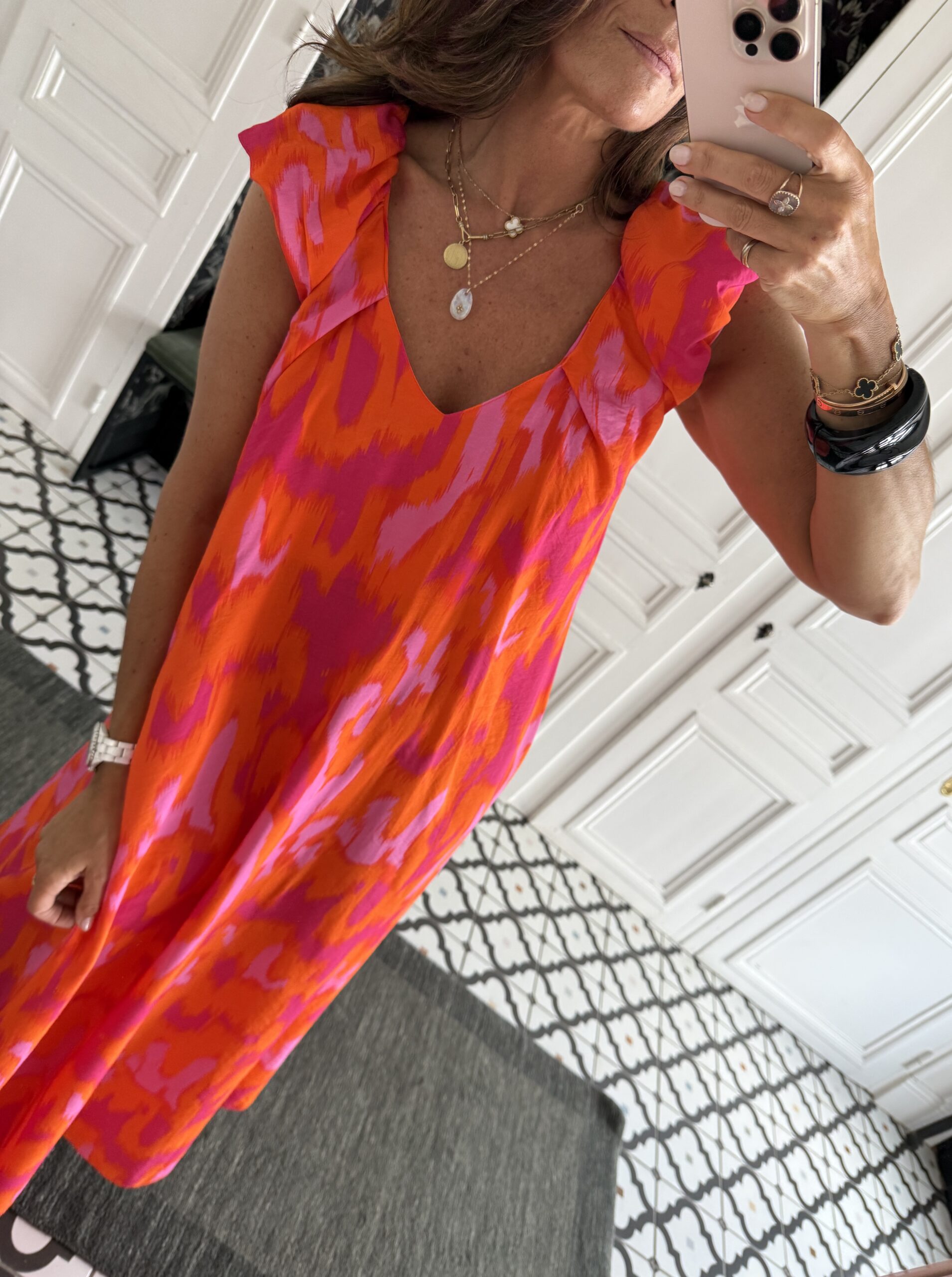 ensemble jupe et haut gaze coton bandana camel