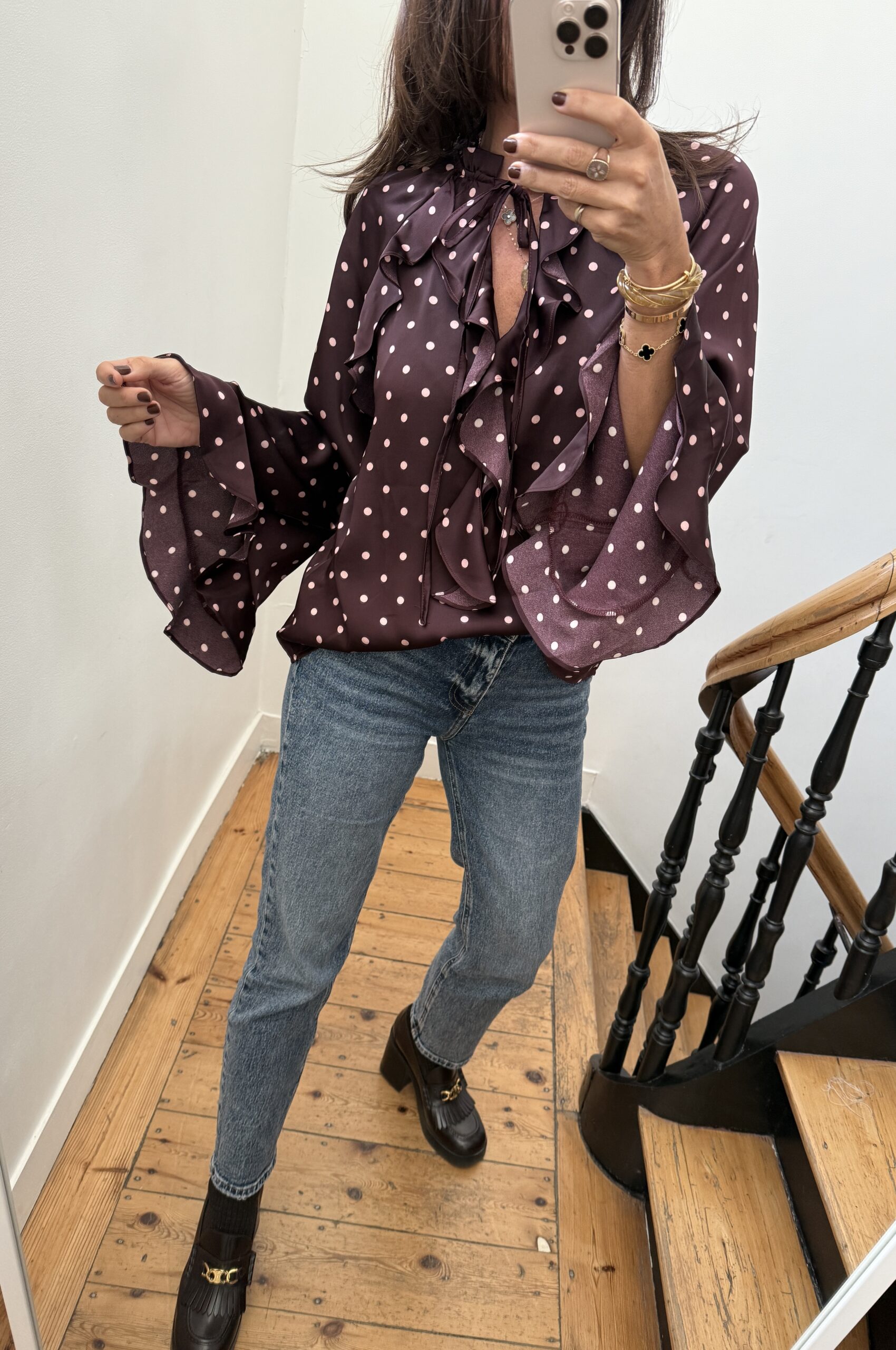 IMG_3801 blouse pois prune volants satin