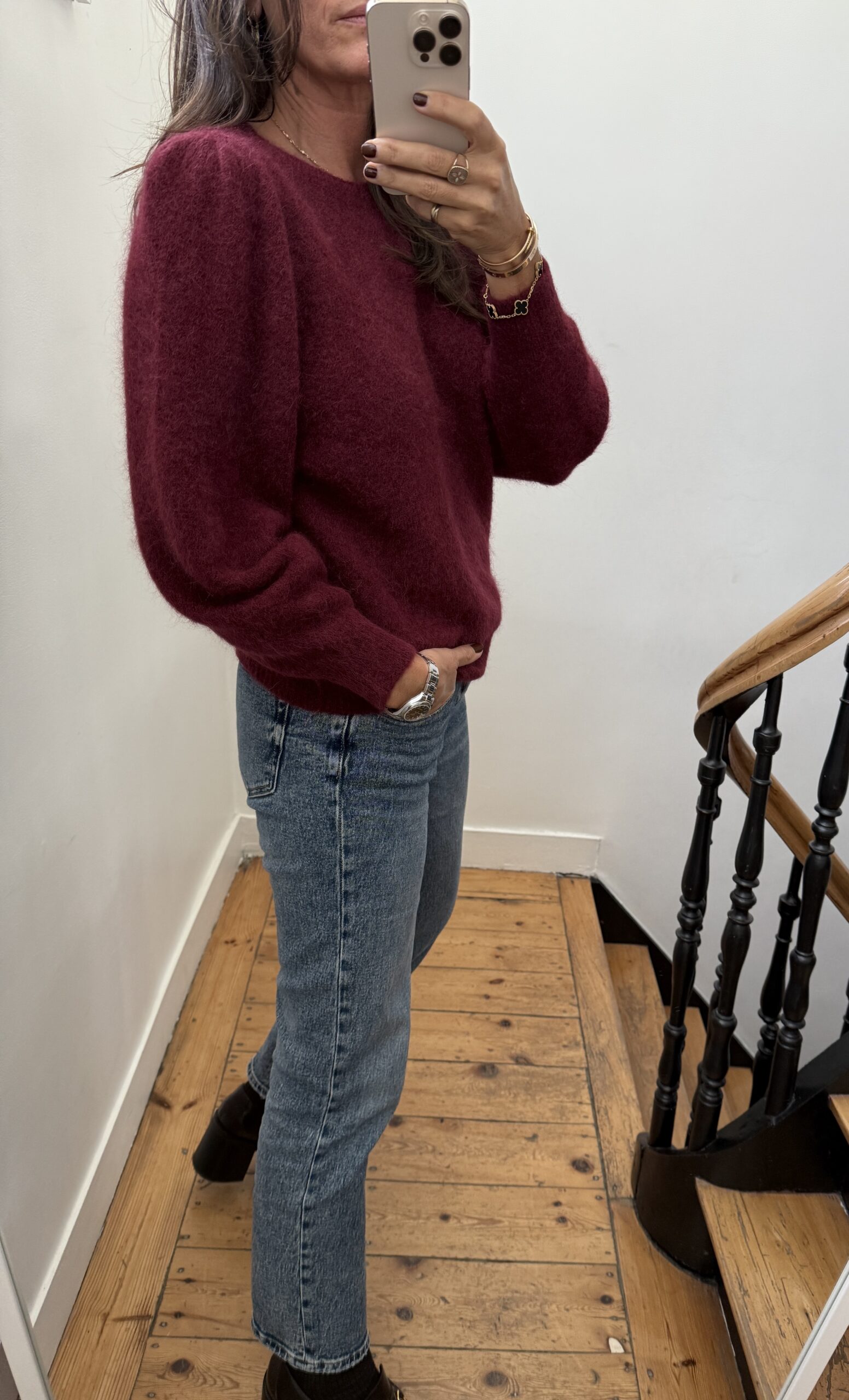 IMG_3807 blouse pois prune volants satin