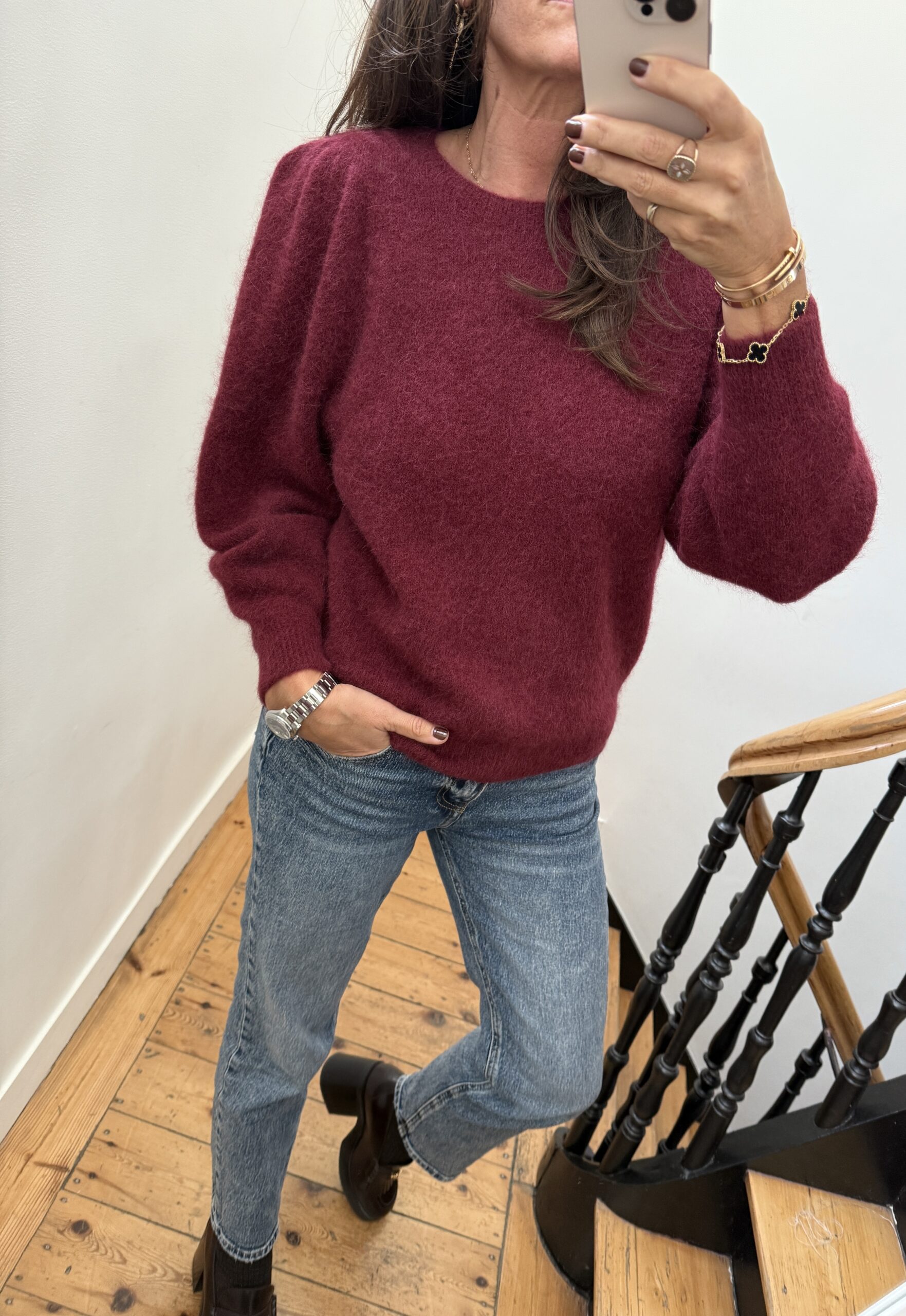 IMG_3808 blouse pois prune volants satin