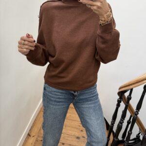 blouse pois prune volants satin