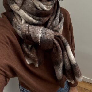 blouse pois prune volants satin