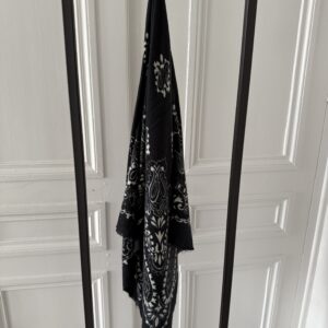 blouse pois prune volants satin