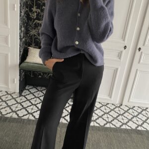 pantalon pinces fluide marine