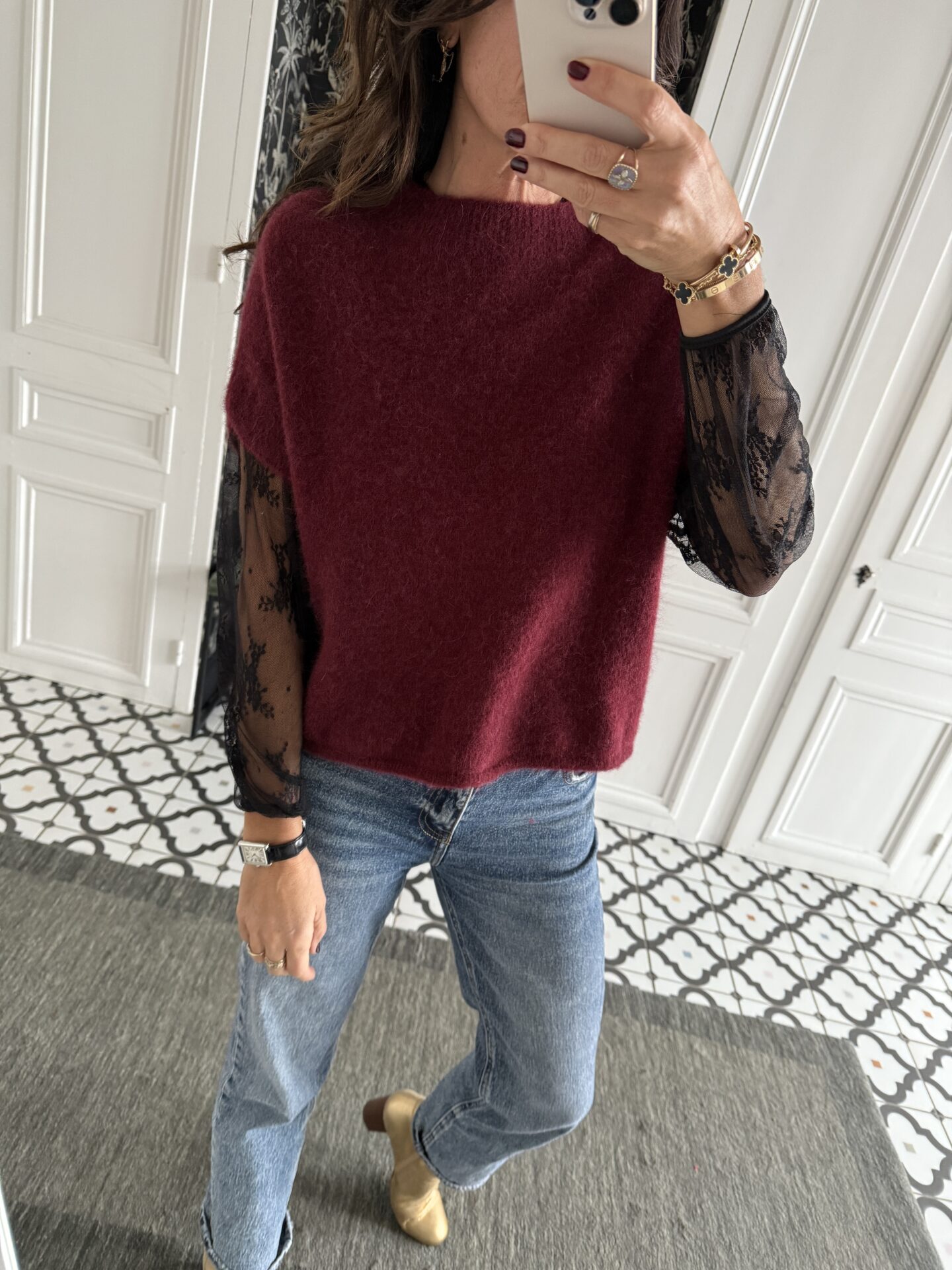 top dentelles blanc mila