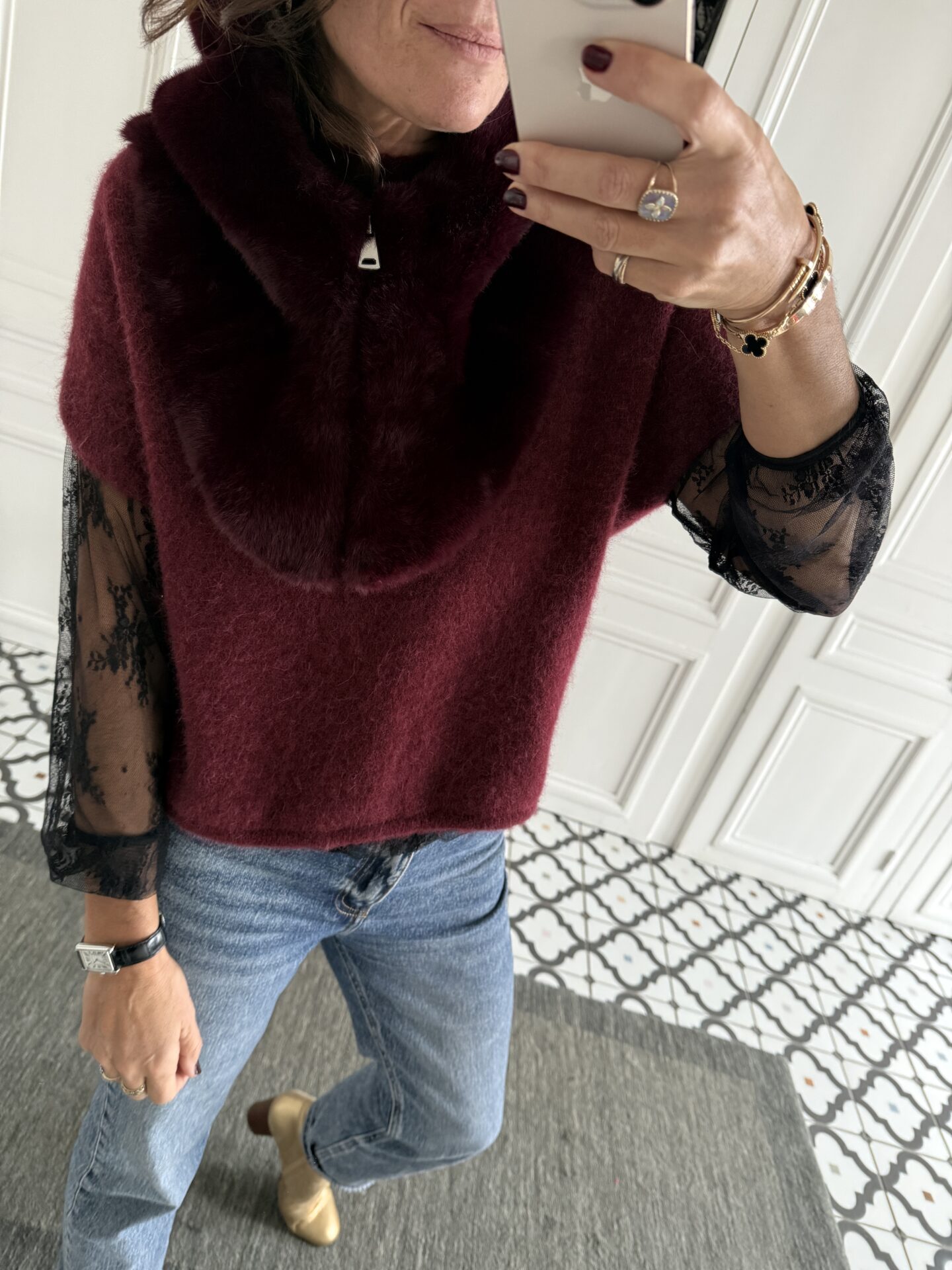 top dentelles blanc mila