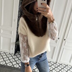 top dentelles blanc mila