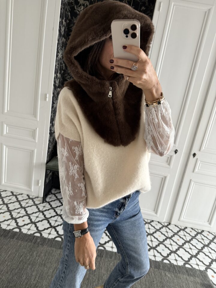 top dentelles blanc mila