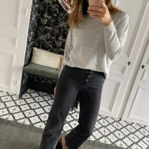 jeans frenchy gris 7/8éme bords francs