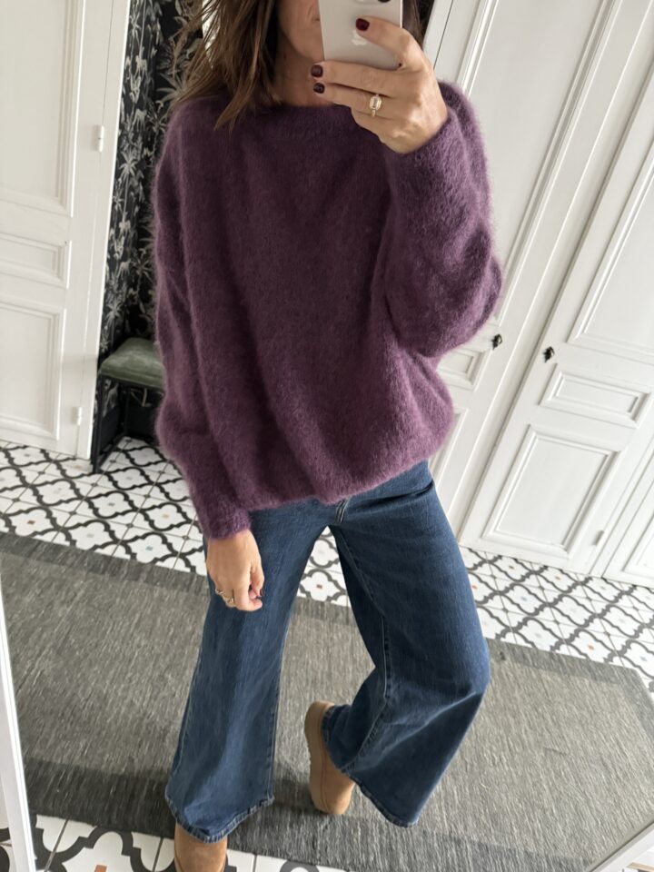 pull aude kid mohair noir