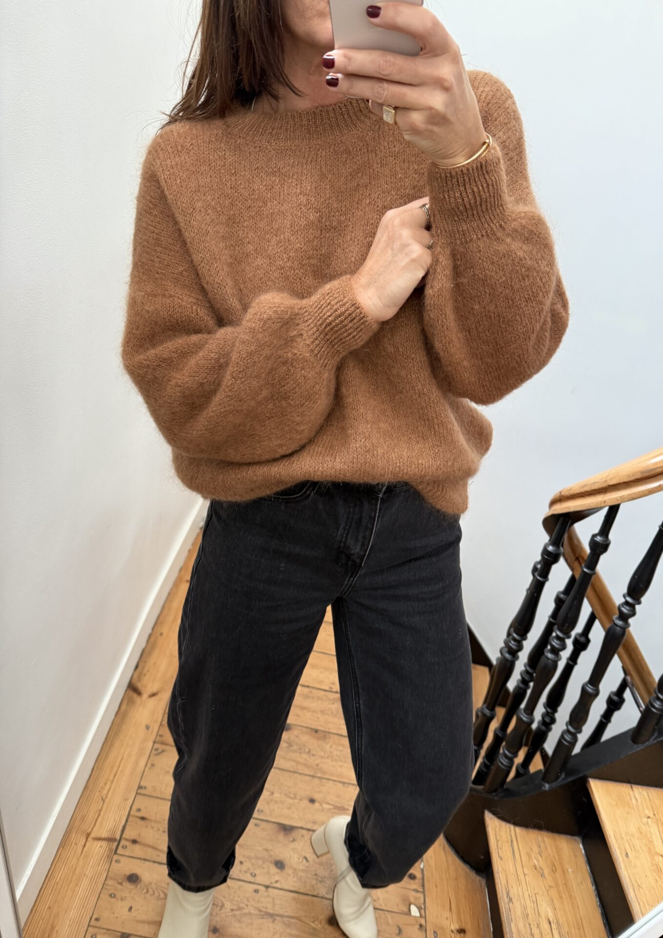 pull alba mohair rouge