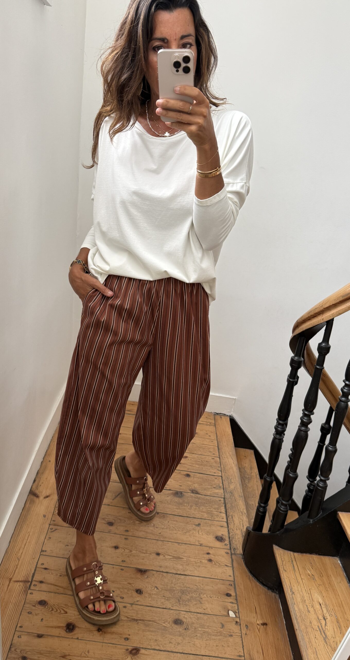 robe longue camel prune
