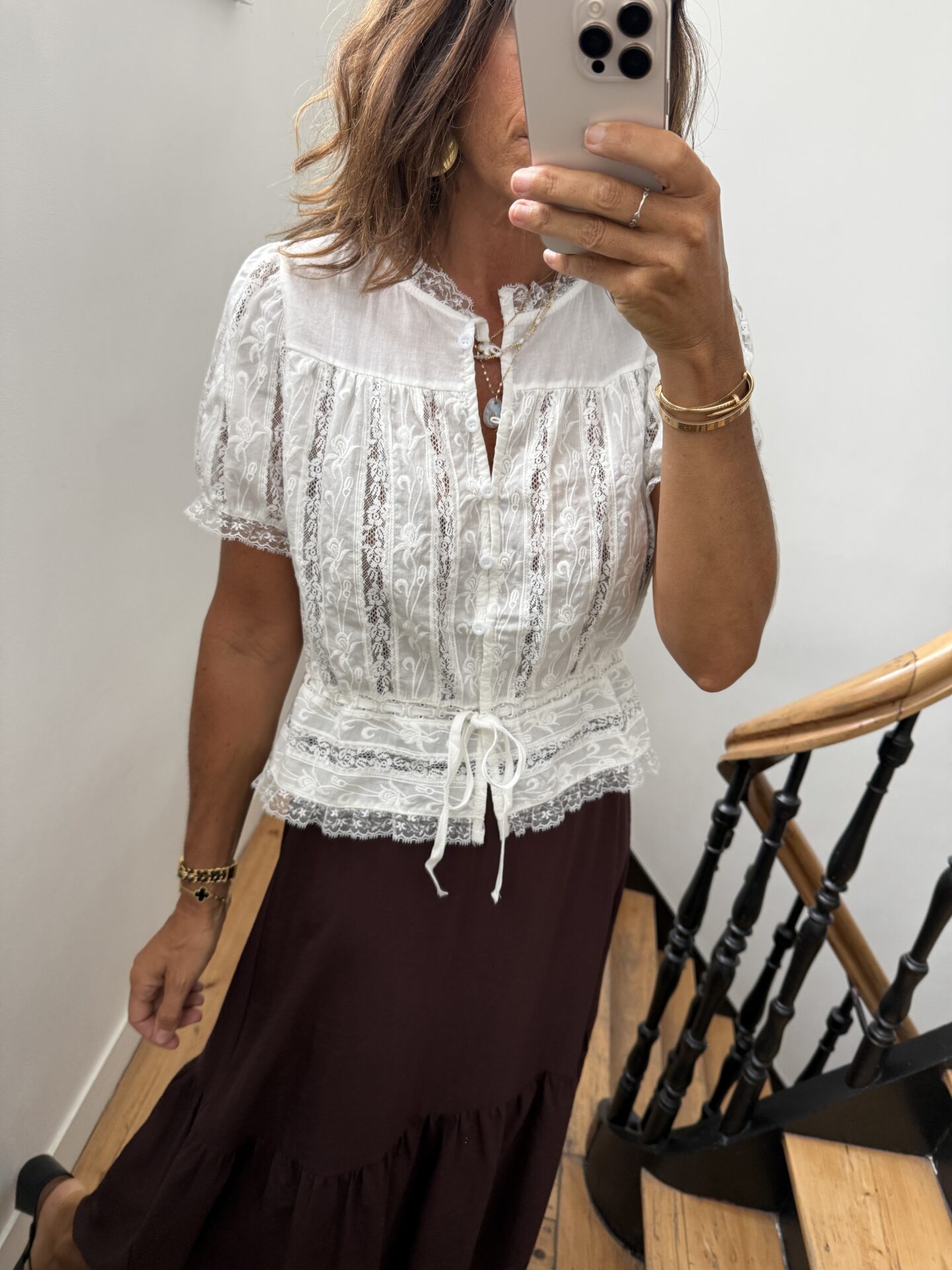 robe longue camel prune