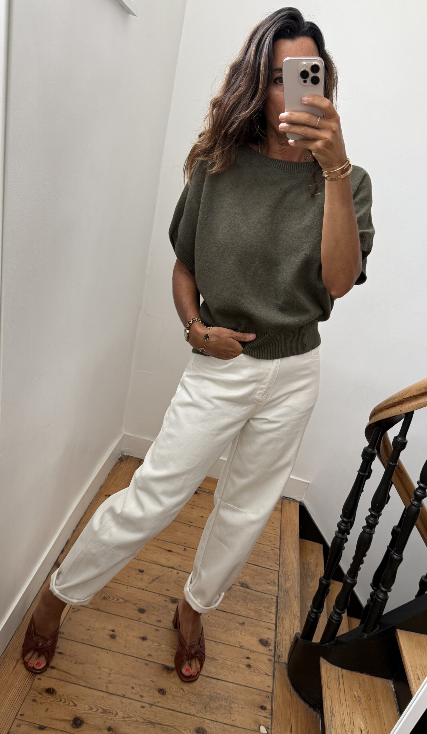 robe longue camel prune
