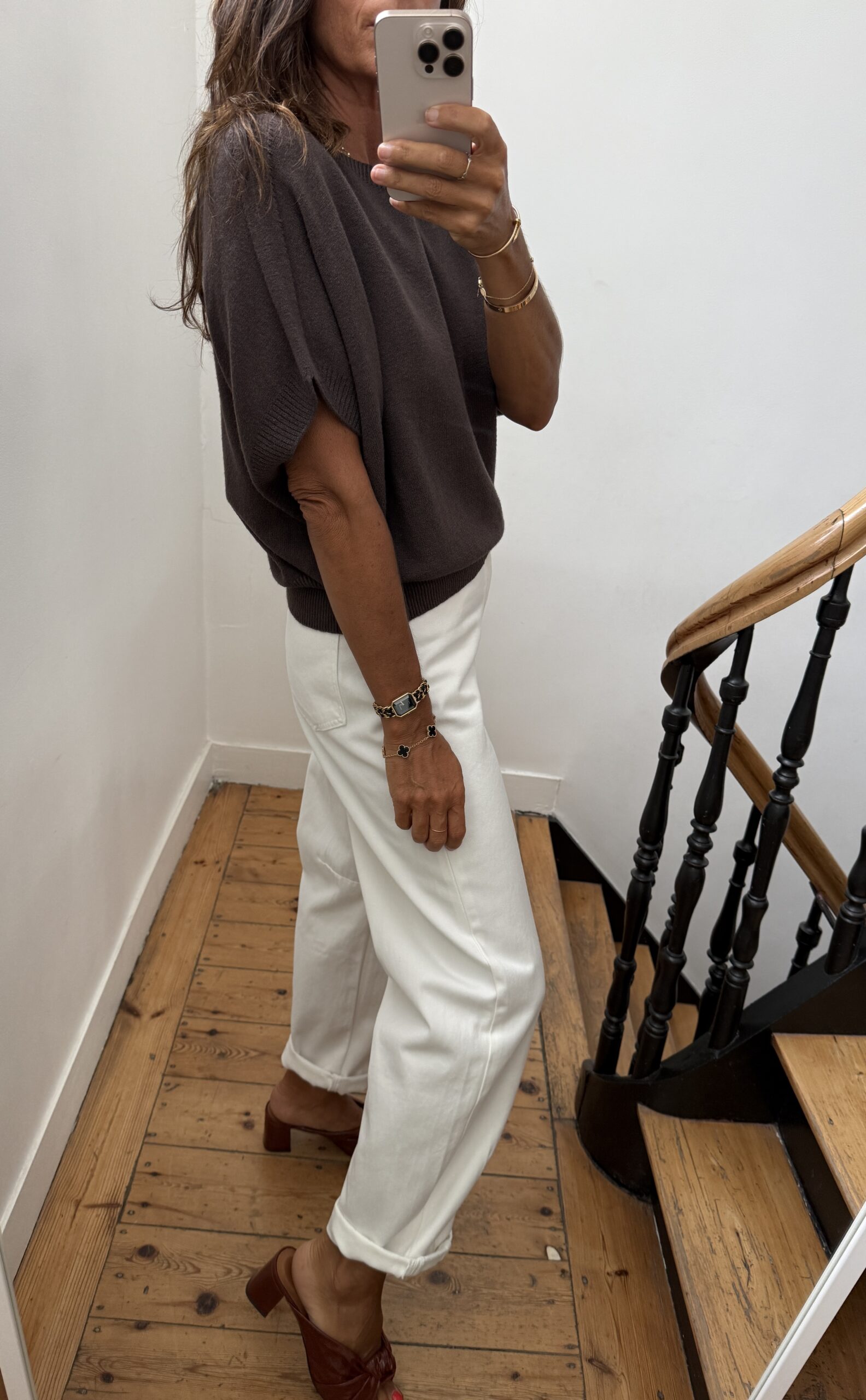 robe longue camel prune