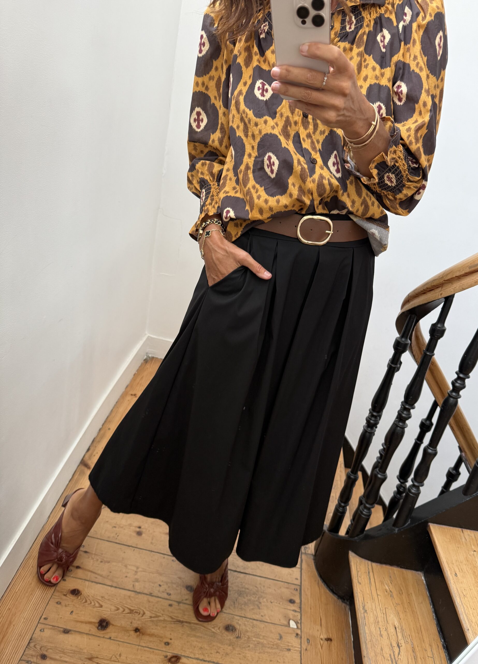 robe longue camel prune