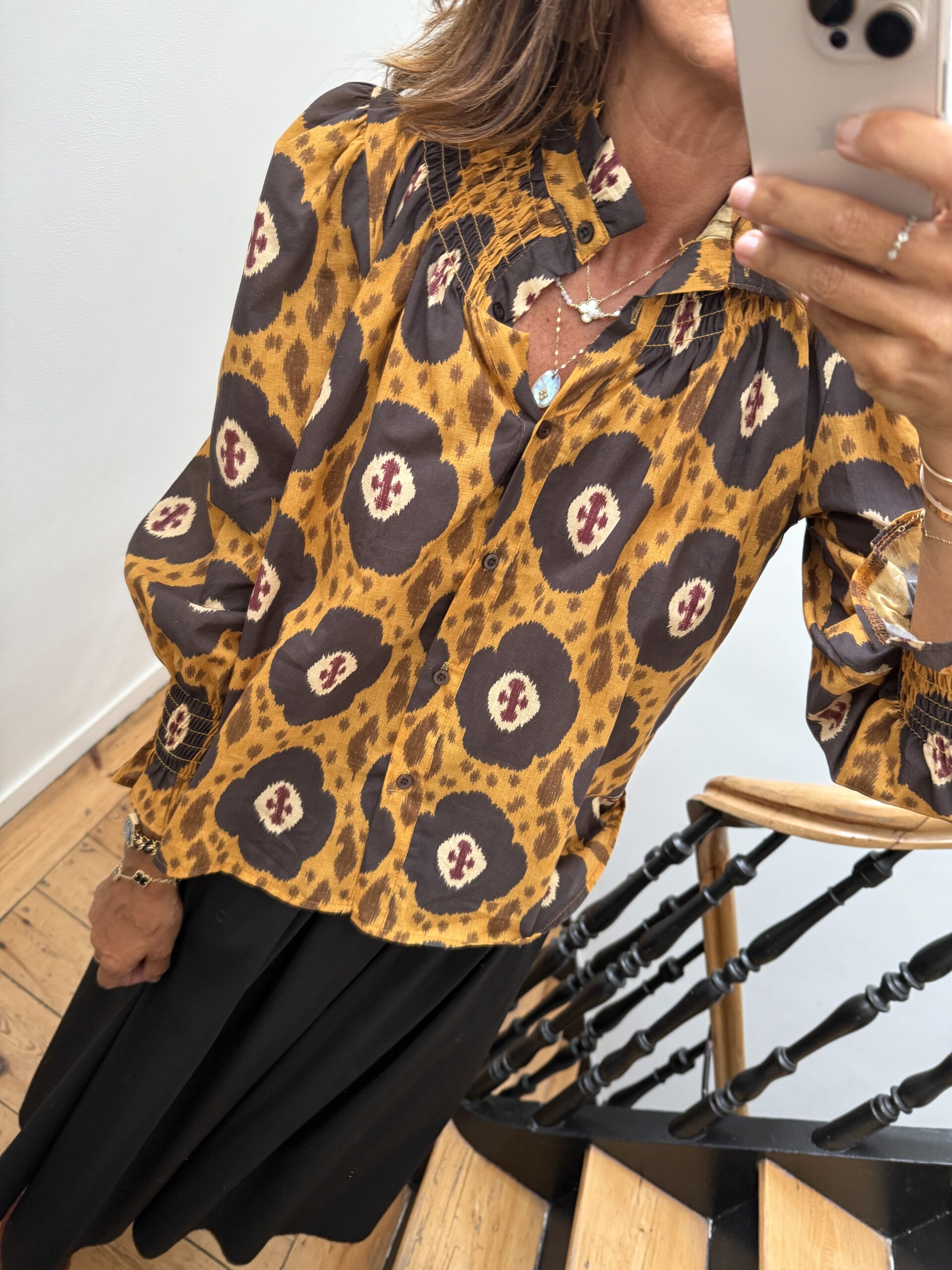 robe longue camel prune