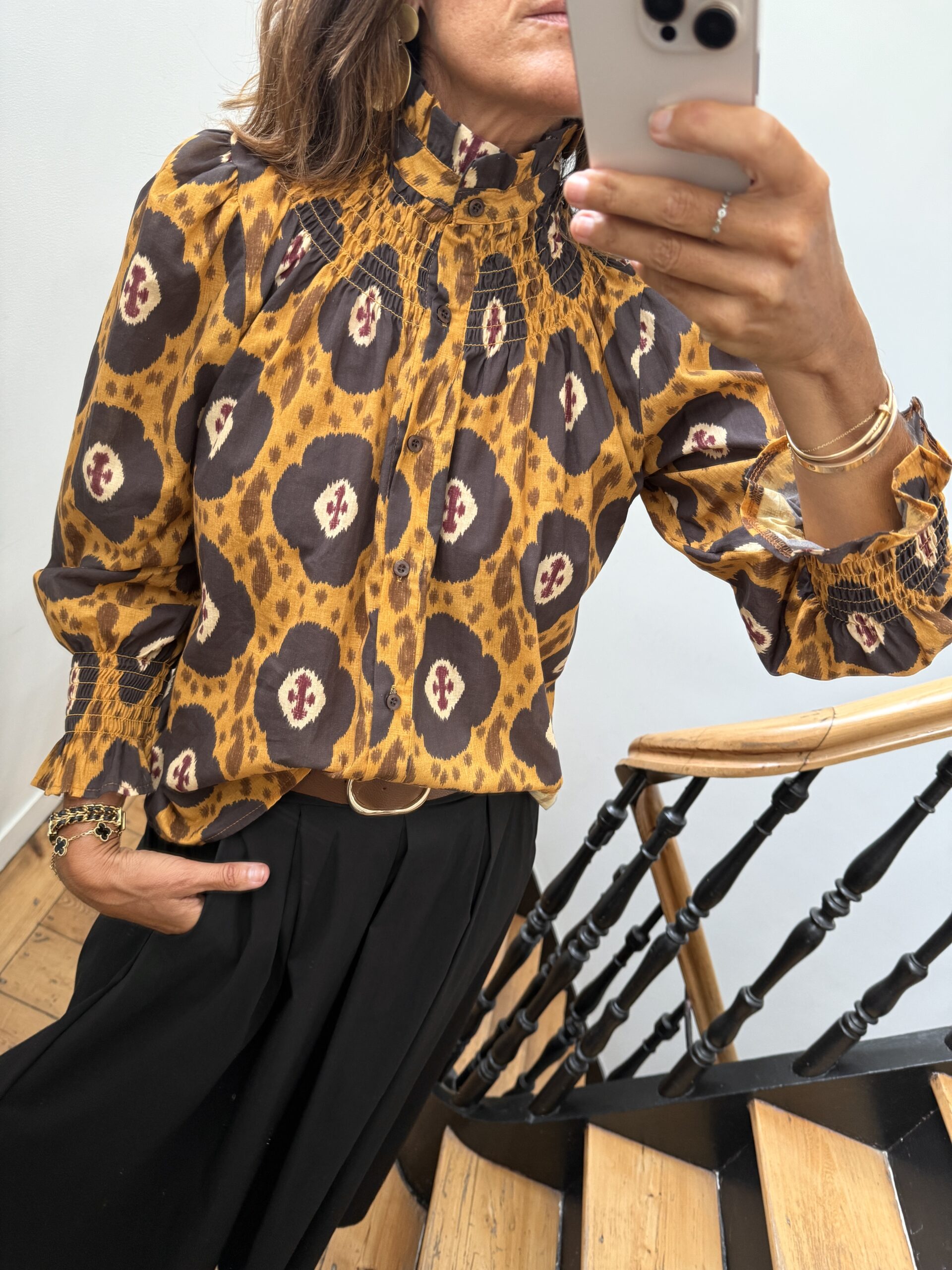 robe longue camel prune