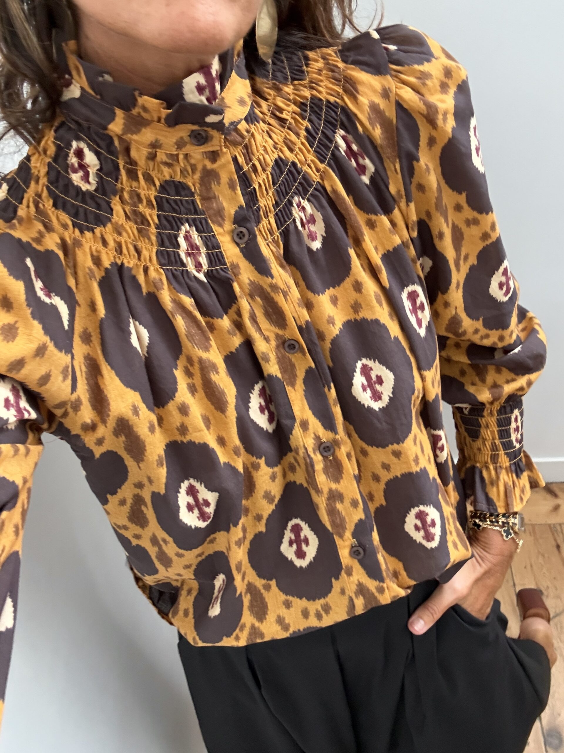 robe longue camel prune