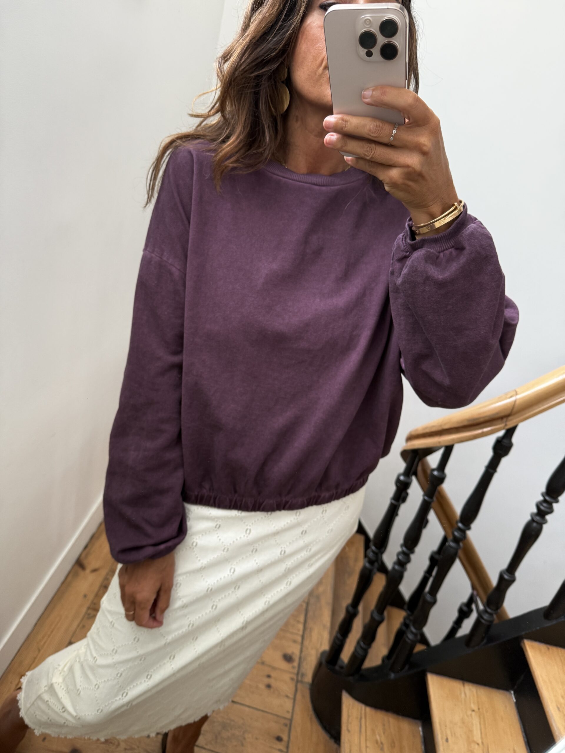 robe longue camel prune