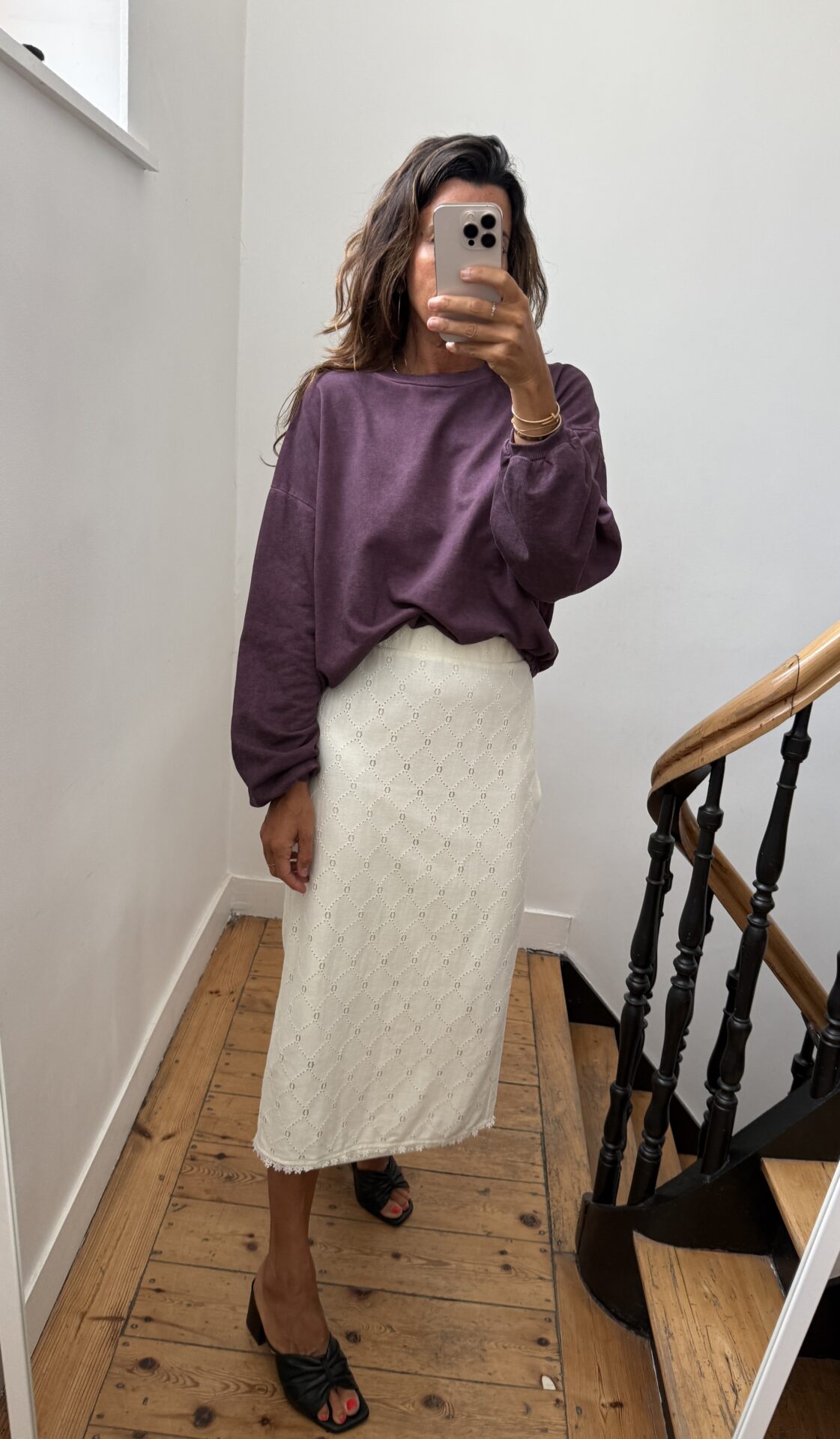 robe longue camel prune