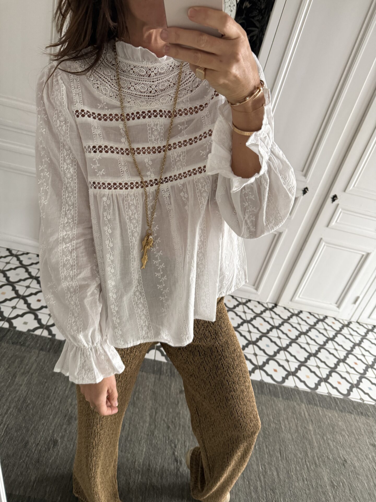 pull margot alpaga épaules froncées gris