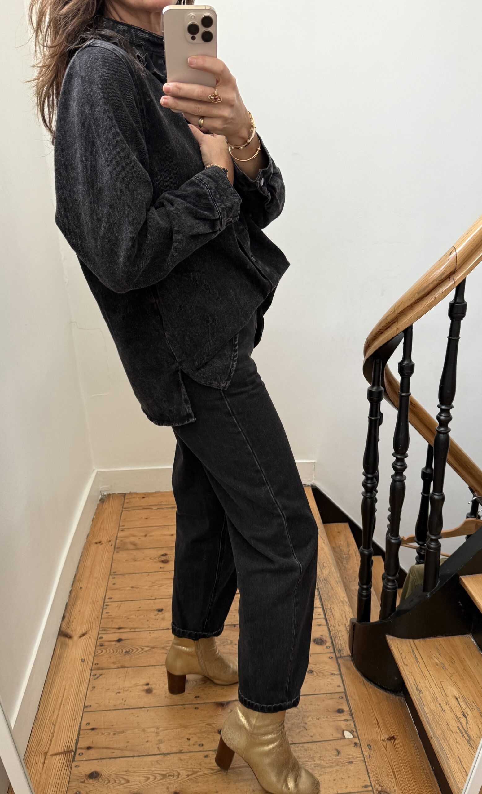 IMG_6100 surchemise col frou frou volant jeans gris