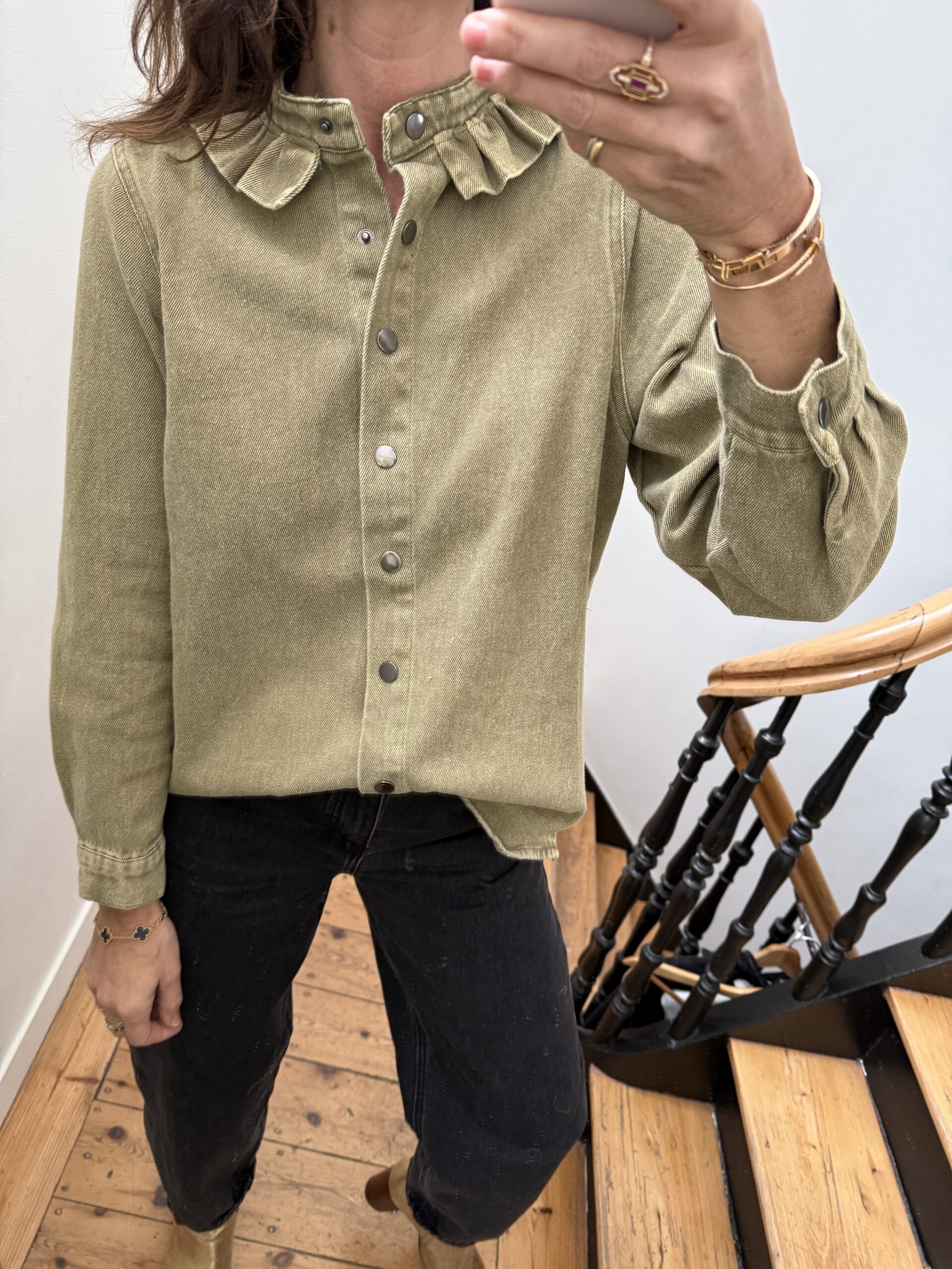 IMG_6115 surchemise col frou frou volant jeans gris