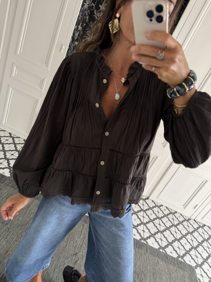 chemise isa chocolat