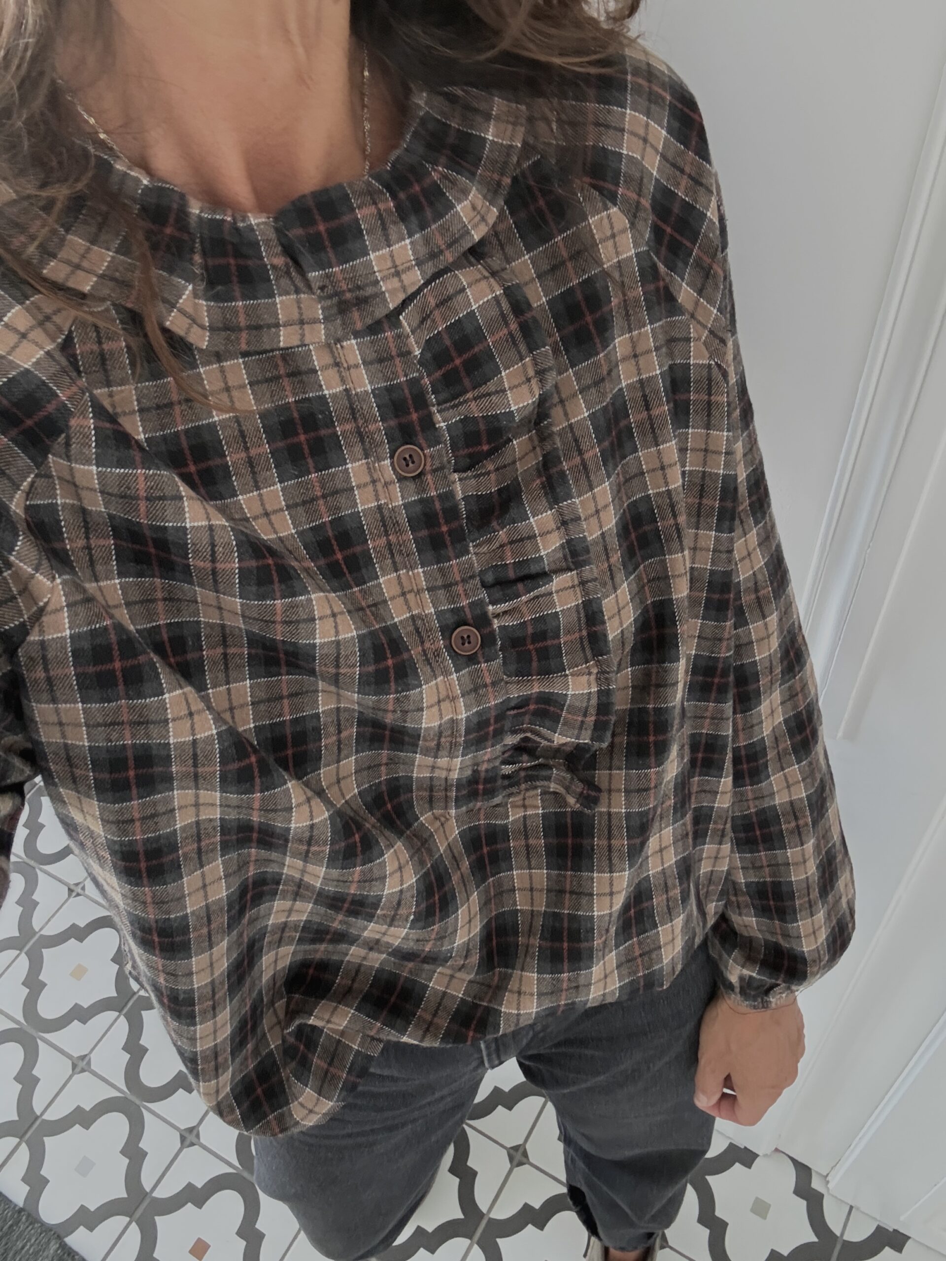 pull paolo rayé bordeaux caramel
