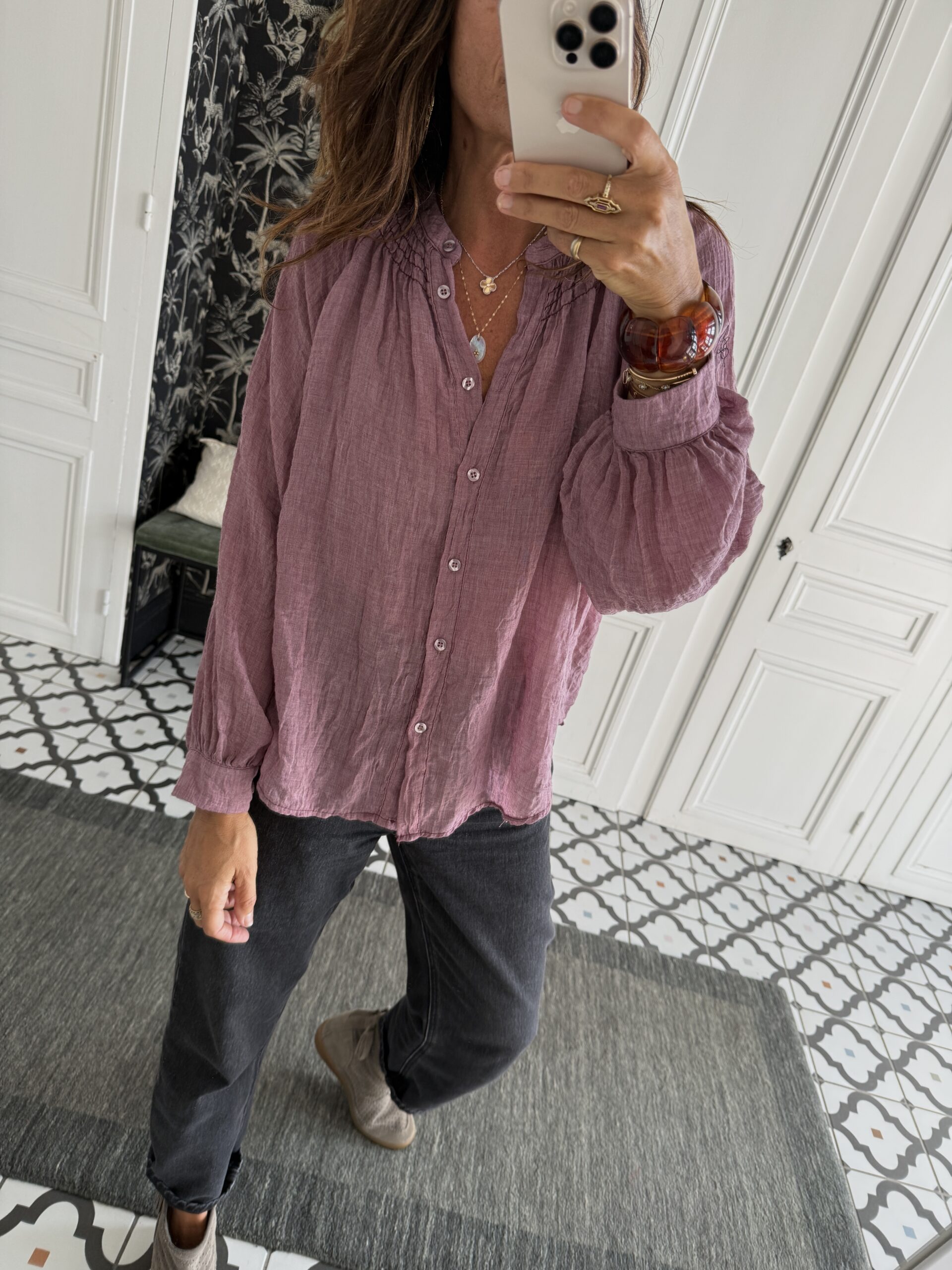 pull paolo rayé bordeaux caramel