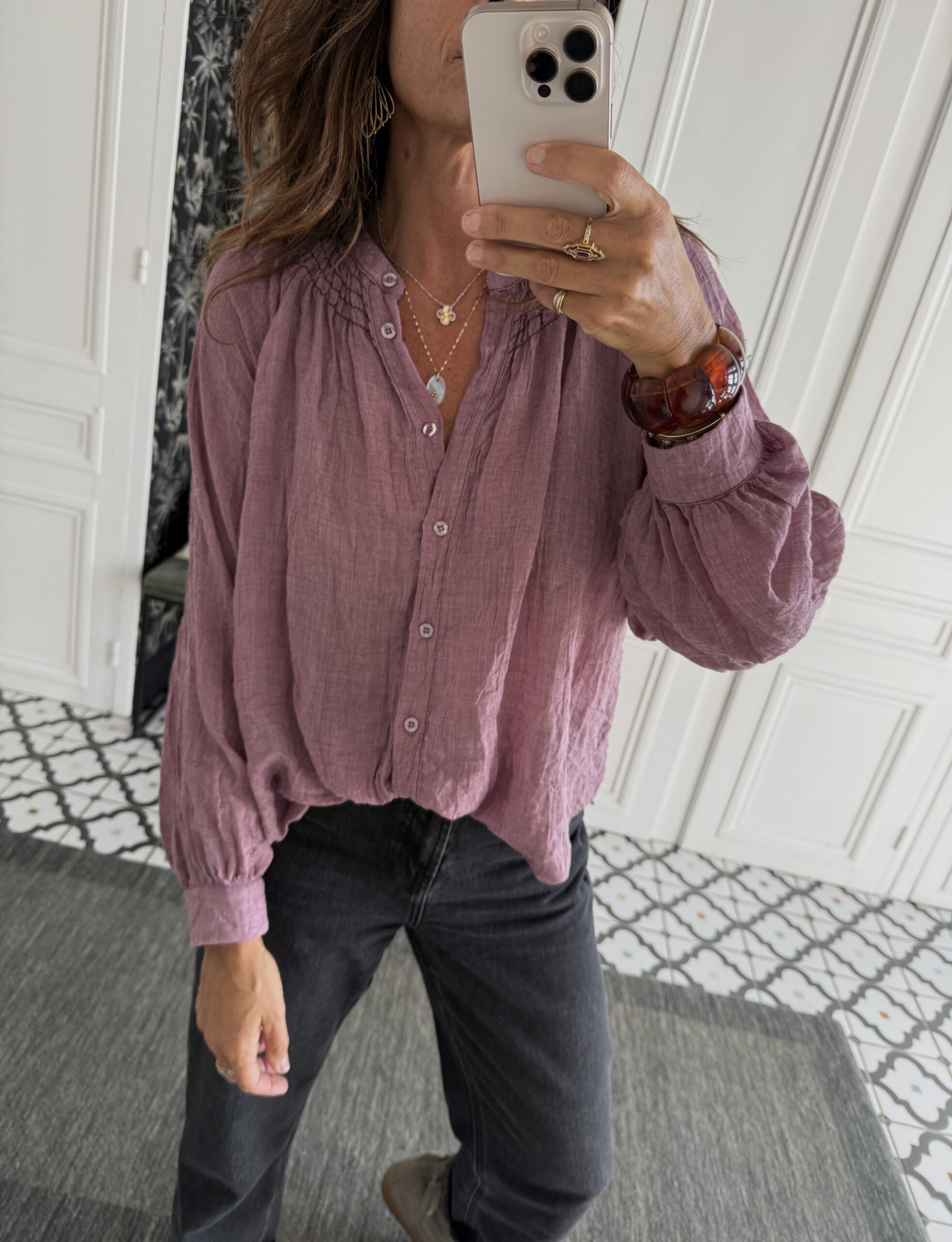 pull paolo rayé bordeaux caramel