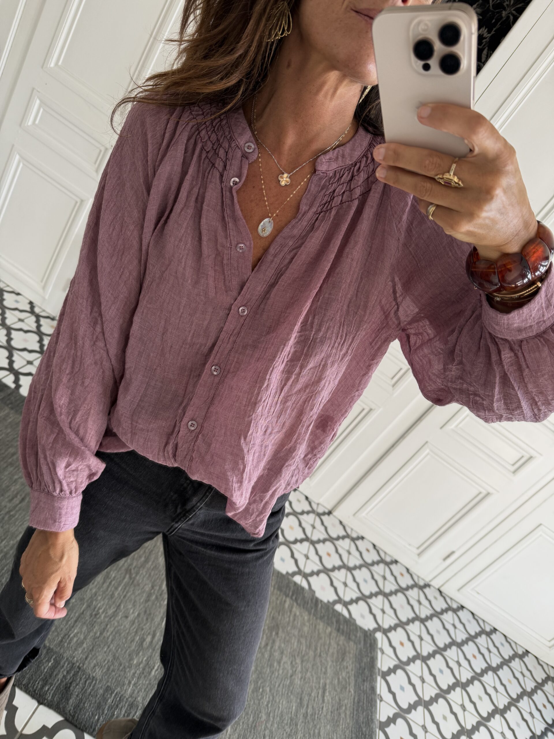 pull paolo rayé bordeaux caramel